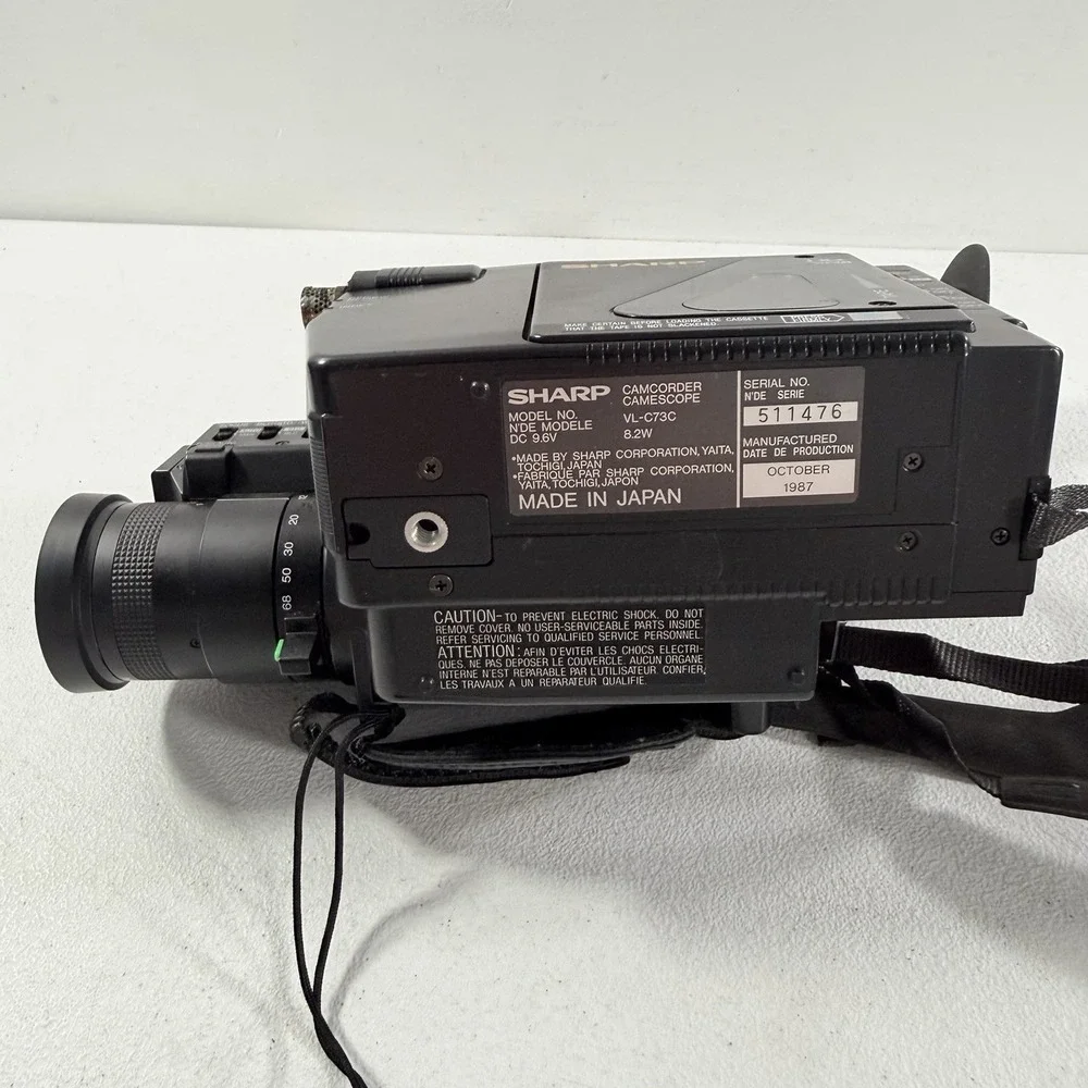 Sharp‎ VL-C73C VHS-C Camcorder Video Camera POWERS ON AS IS READ